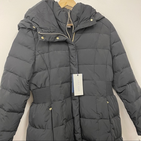 COLE HAAN Hooded Puffer Coat black - Picture 3 of 13